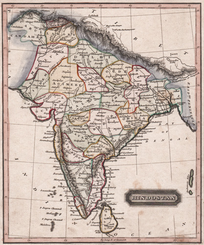 antique map of India